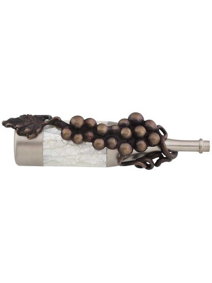 Wine Bottle with Grapes Drawer Pull - 1 1/2 inch Center-to-Center.